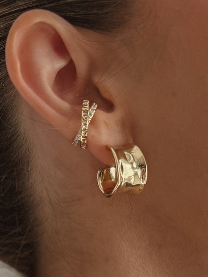 Les boucles d'oreilles créoles Amelia (dorées et argentées)