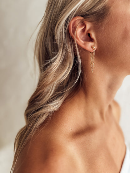Les boucles d'oreilles Beverly Chain