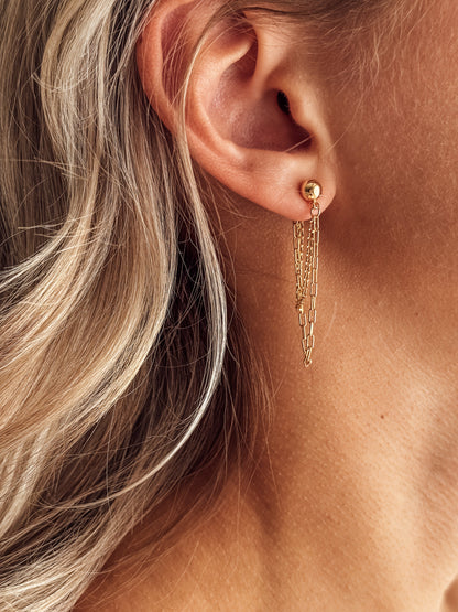 Les boucles d'oreilles Beverly Chain