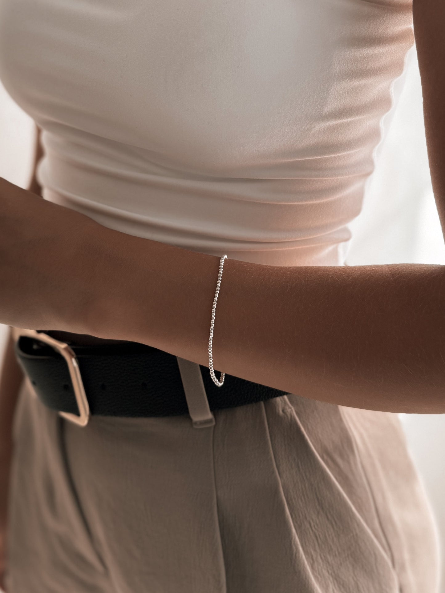 Bracelet extensible délicat en or rempli