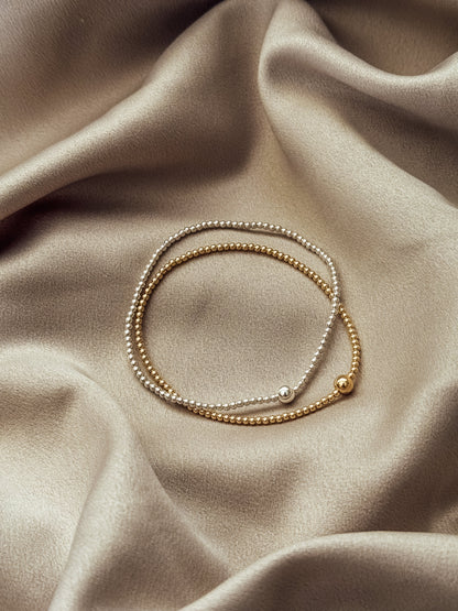 Bracelet extensible délicat en or rempli