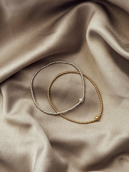 Bracelet extensible délicat en or rempli