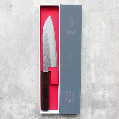 Nigara Hamono Tsuchime Damascus Santoku 170 mm