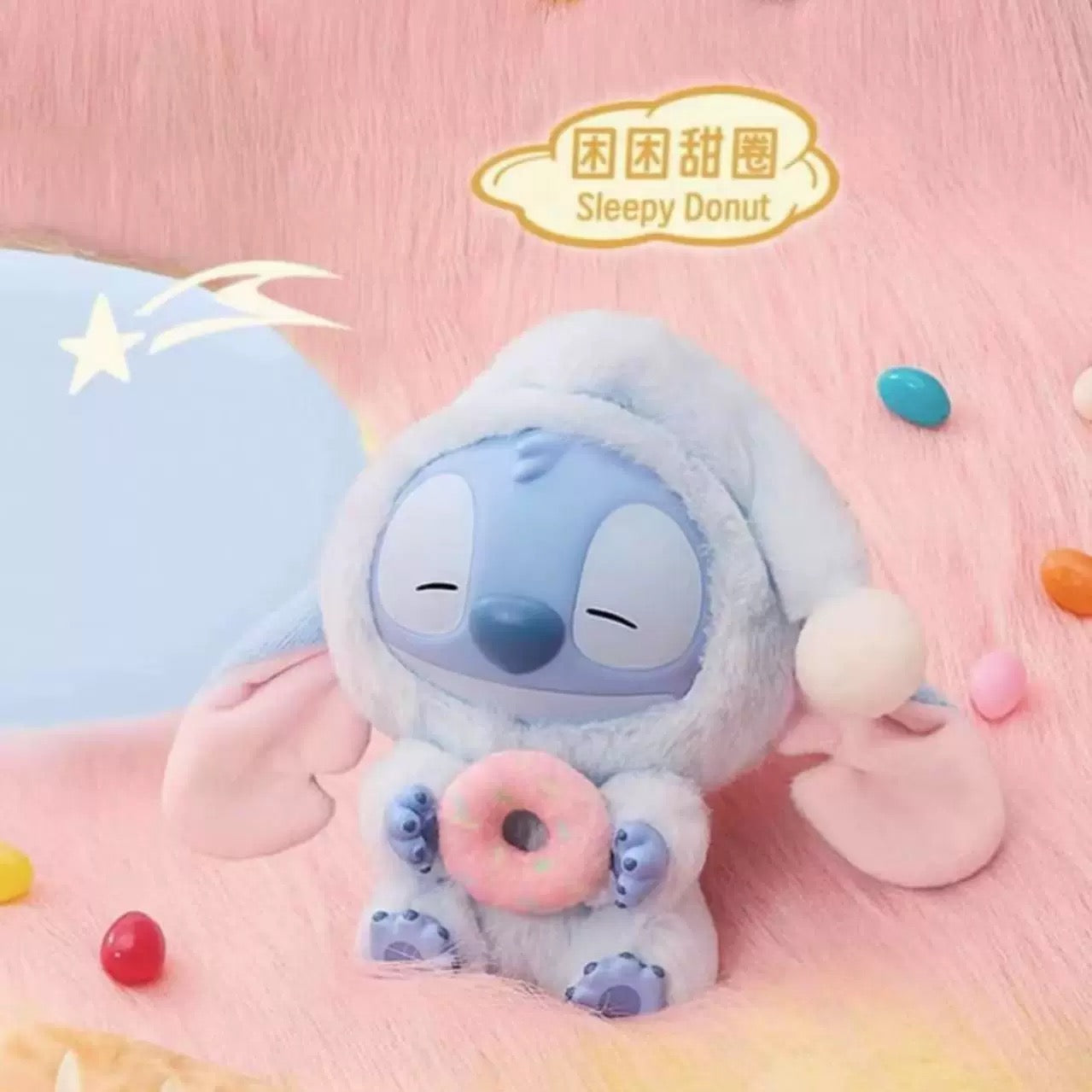 Stitch "Eat Something before Sleep" Series Vinyl plush keychain Blind Box Pendant