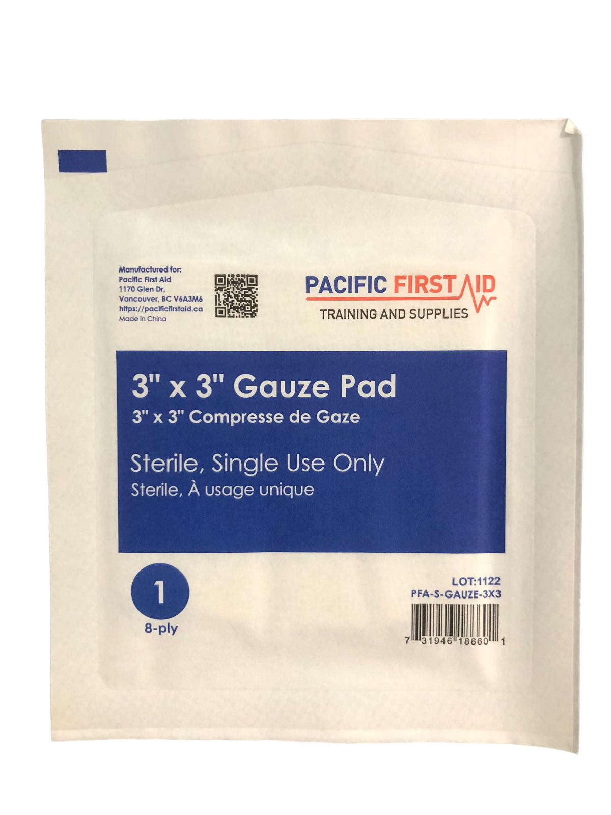 Sterile Gauze Pad 3"x 3" & 4"x 4"