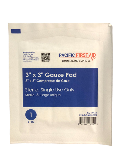 Sterile Gauze Pad 3"x 3" & 4"x 4"