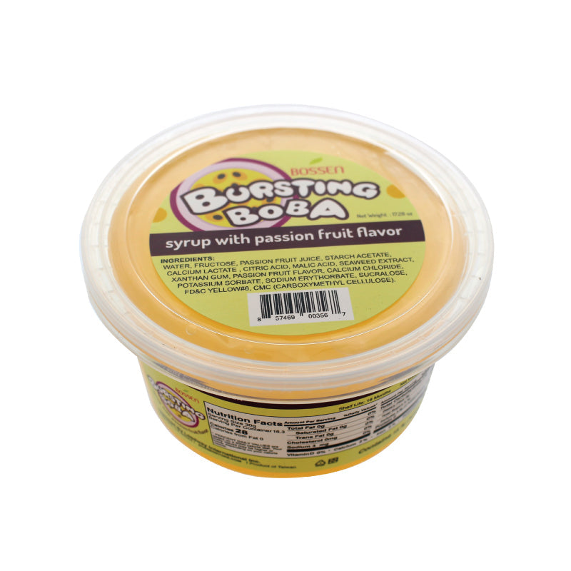 « OFFRE EXCEPTIONNELLE » Perles Éclatantes de Fruit de la Passion Boba® | Perles de Boba Éclatantes | Mini-pot de 490g | 6 mini-pots par caisse | 90 caisses par palette | Expédition gratuite au Canada pour les commandes de plus de 199 CAD
