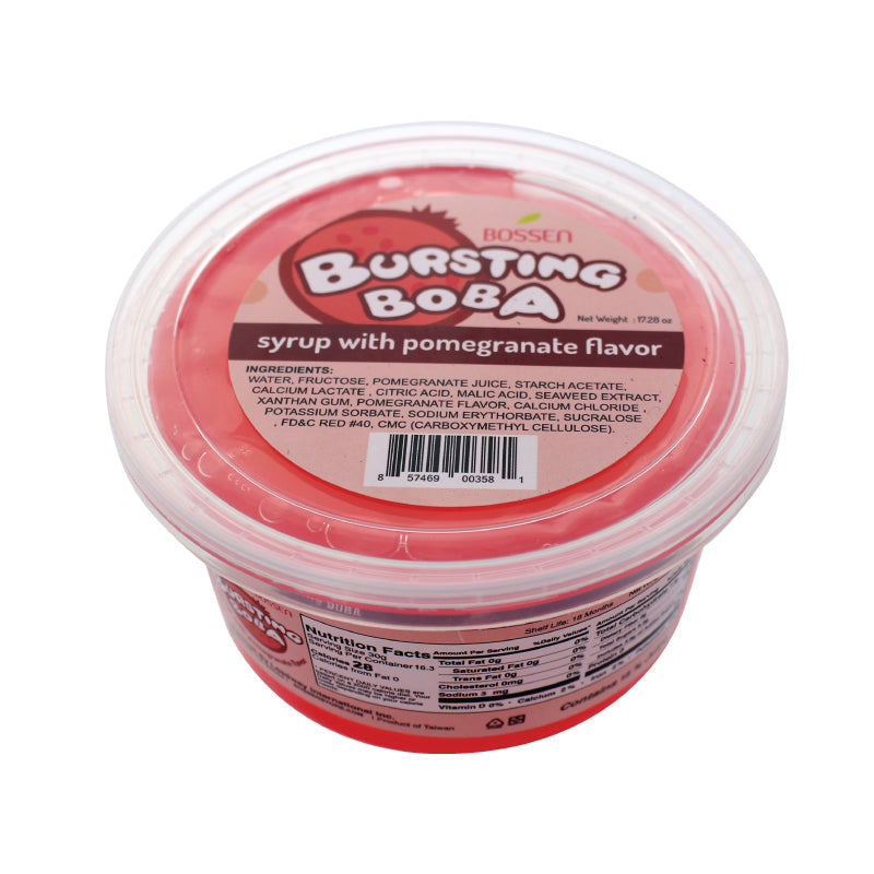 Billes de grenade éclatantes | Billes de boba éclatantes | Mini-pot de 490 g | 6 mini-pots par carton | 90 cartons par palette | Livraison gratuite au Canada pour les commandes de plus de 199 CAD