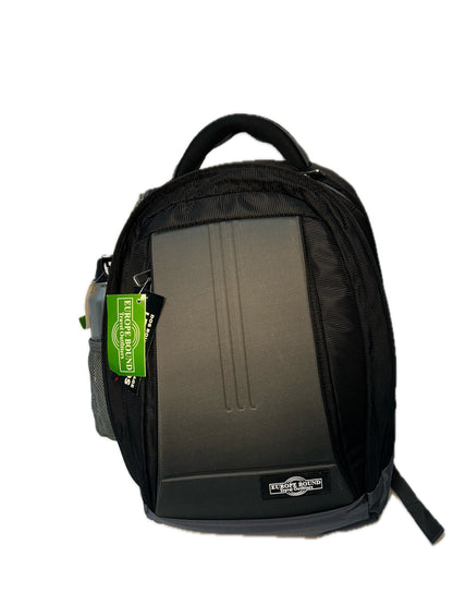 Europe Bound Exec-Tek Black & Grey Heavily Cushioned Laptop Backpack 25L