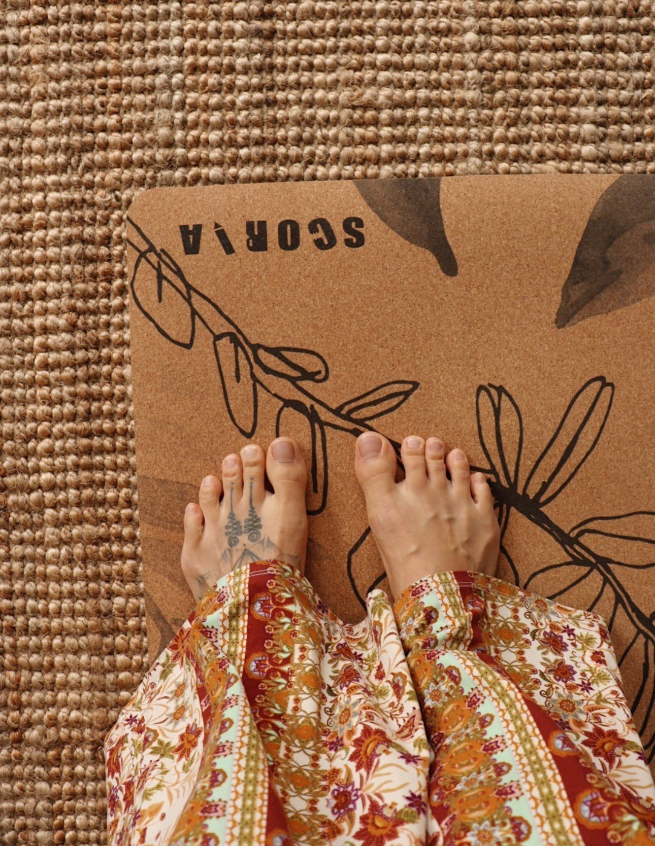 Tapis de yoga Blossom en liège | 4,5 mm