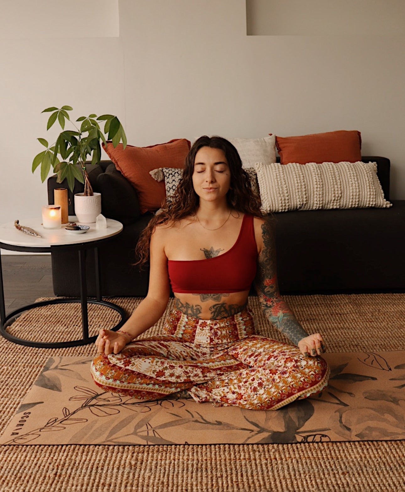 Tapis de yoga Blossom en liège | 4,5 mm