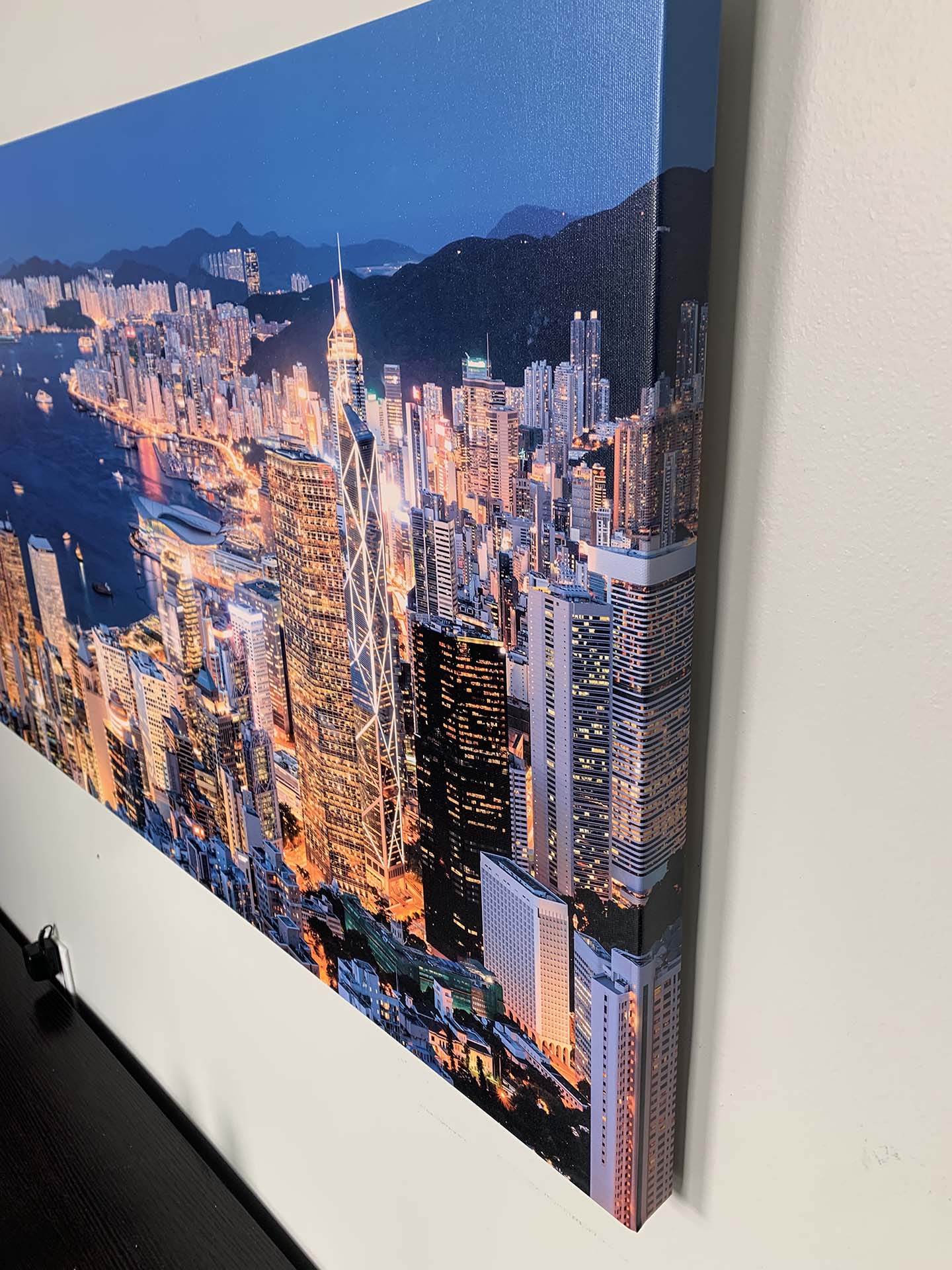 Impression sur toile-Hong Kong-Skyline-Art mural