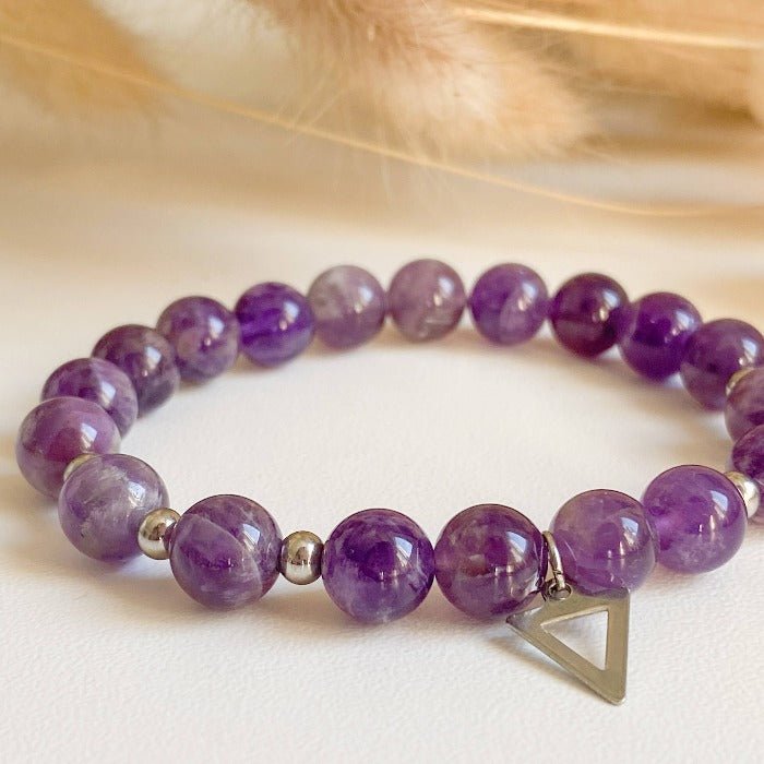 AMETHYST | Amethyst and Stainless Steel Bracelet