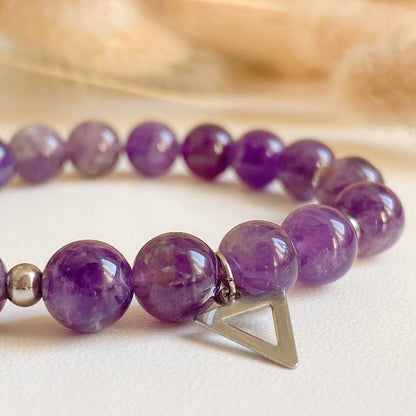 AMETHYST | Amethyst and Stainless Steel Bracelet