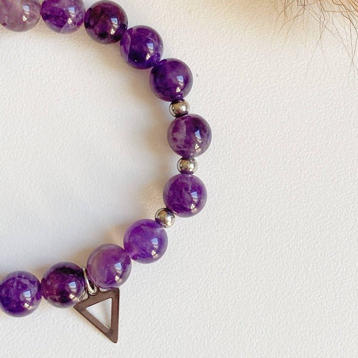 AMETHYST | Amethyst and Stainless Steel Bracelet
