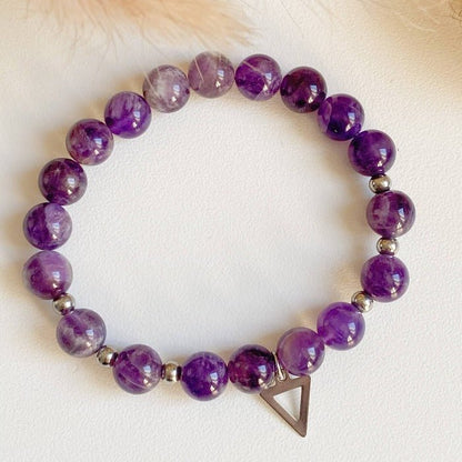 AMETHYST | Amethyst and Stainless Steel Bracelet