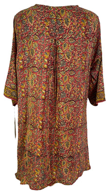 PRC6049 Robe Tunique en Pure Soie Avatar avec Poches Intégrées