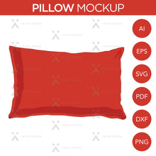 Coussin - Maquette et modèle - 1 angle, 1 style, vectoriel avec calques, détaillé et modifiable en EPS, SVG, AI, PNG, DXF et PDF