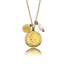 IZABELLA Gold: Vintage Charms Necklace with a Beaded Chain
