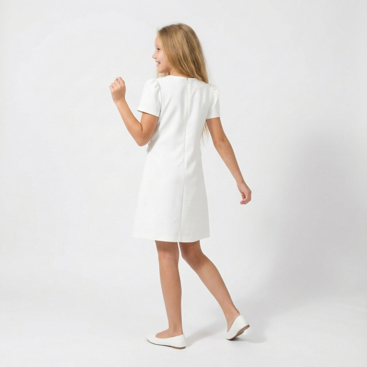 Royal Button A-Line Dress