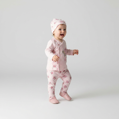 Ensemble 3 pièces nouveau-né Rosy Rose