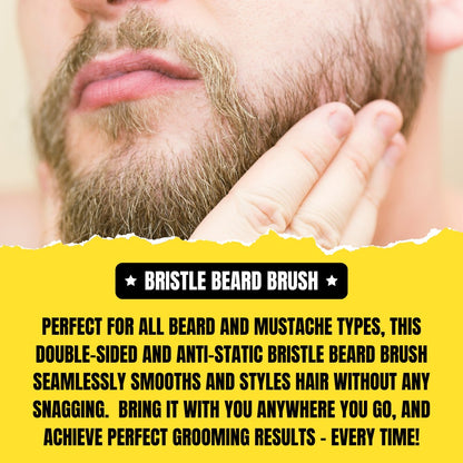 Brosse à Barbe SoulStroker Premium – Brosse de Toilettage à Double Poil pour le Coiffage et le Conditionnement