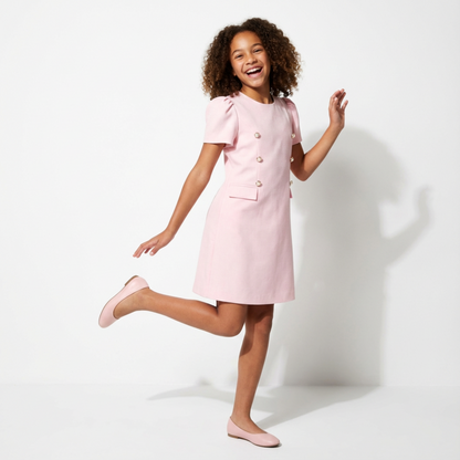 Royal Button A-Line Dress