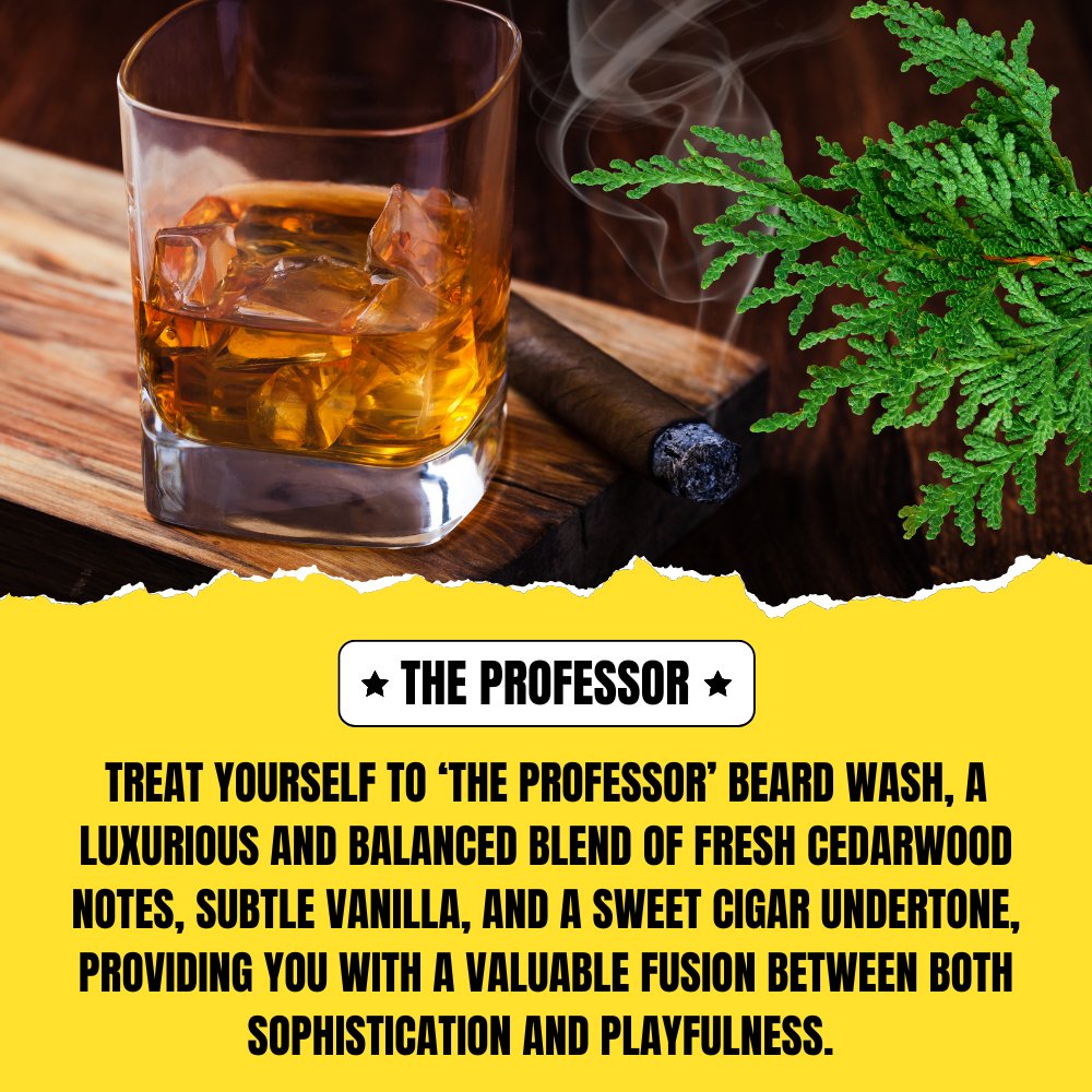 Professor Beard Wash (150 ml) – Cèdre, Vanille et Cigarillo Doux | Shampoing et Nettoyant Doux pour Barbe | Collaboration Dr. Chris Schneider