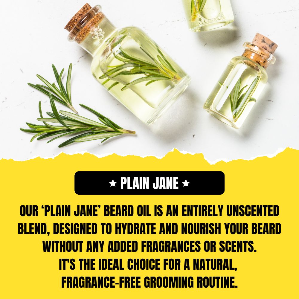 Huile à barbe Plain Jane (30 ml) – Nature, sans parfum ni fragrance | Huile de soin premium pour la barbe