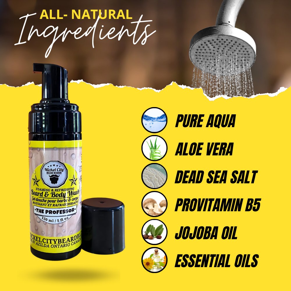Professor Beard Wash (150 ml) – Cèdre, Vanille et Cigarillo Doux | Shampoing et Nettoyant Doux pour Barbe | Collaboration Dr. Chris Schneider