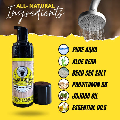 Professor Beard Wash (150 ml) – Cèdre, Vanille et Cigarillo Doux | Shampoing et Nettoyant Doux pour Barbe | Collaboration Dr. Chris Schneider