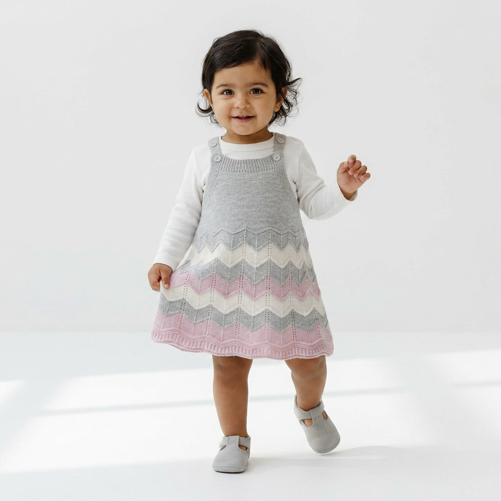 Ensemble salopette Princesse tricoté