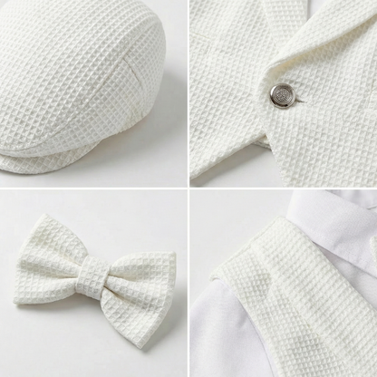 Classy Penguin Tail Baptism and Hat Set