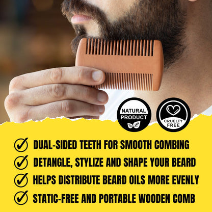 SoulSplitter Dual-Sided Beard Comb – Premium Grooming Comb for Detangling & Styling