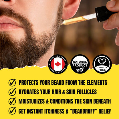Huile à barbe Plain Jane (30 ml) – Nature, sans parfum ni fragrance | Huile de soin premium pour la barbe