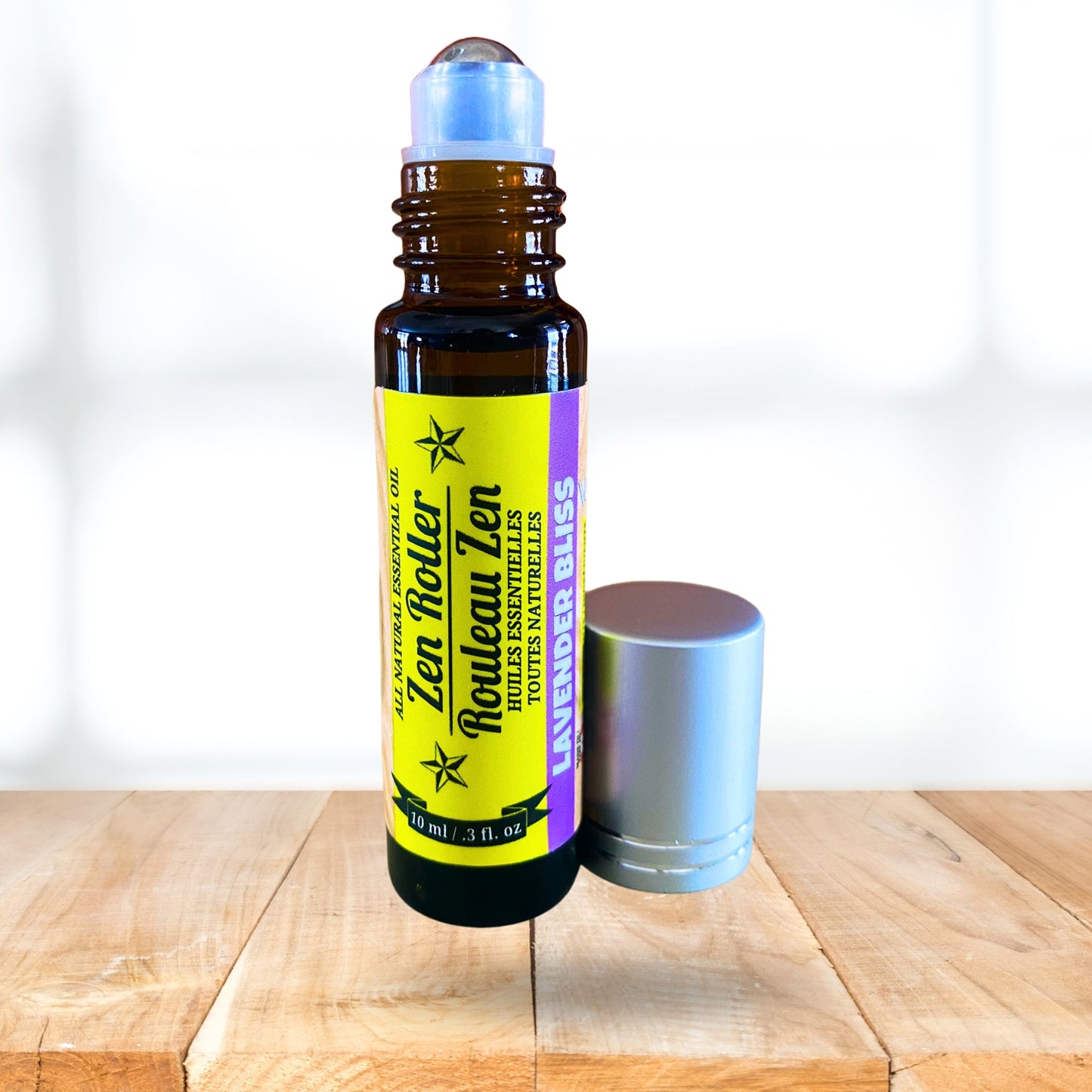 Roll-on d'huile essentielle Lavande Détente (10ml) – Mélange apaisant d'aromathérapie à la lavande pour la relaxation et le soulagement du stress