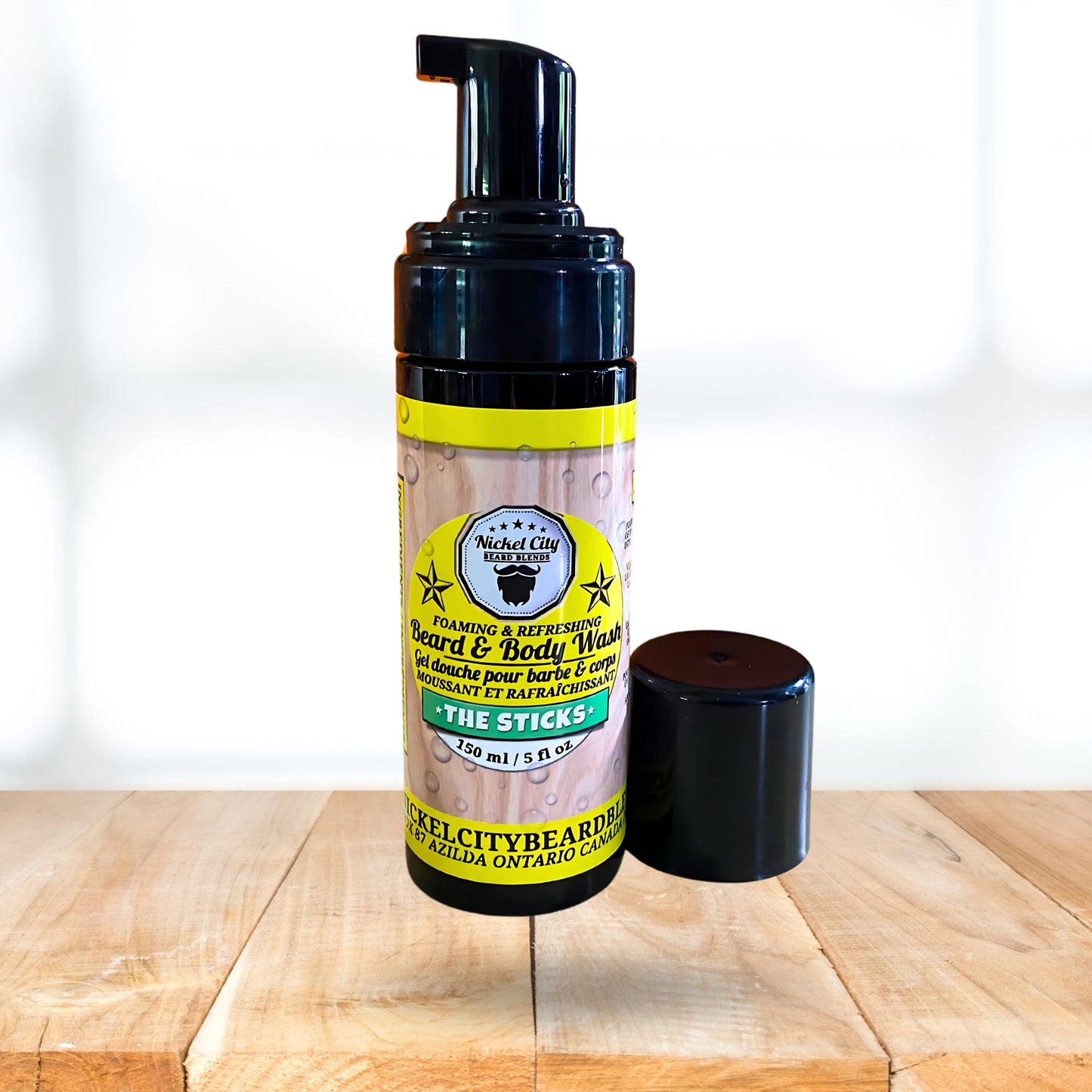 The Sticks Nettoyant Barbe (150 ml) – Parfum Cèdre et Agrumes Tropicaux | Shampoing et Nettoyant Barbe Rafraîchissant