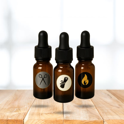 Kit découverte d'huiles à barbe « L'Ordre des Trois » (15 ml) | Essayez Le Professeur, Le Bandit et L'Alchimiste | Fabriqué à la main au Canada