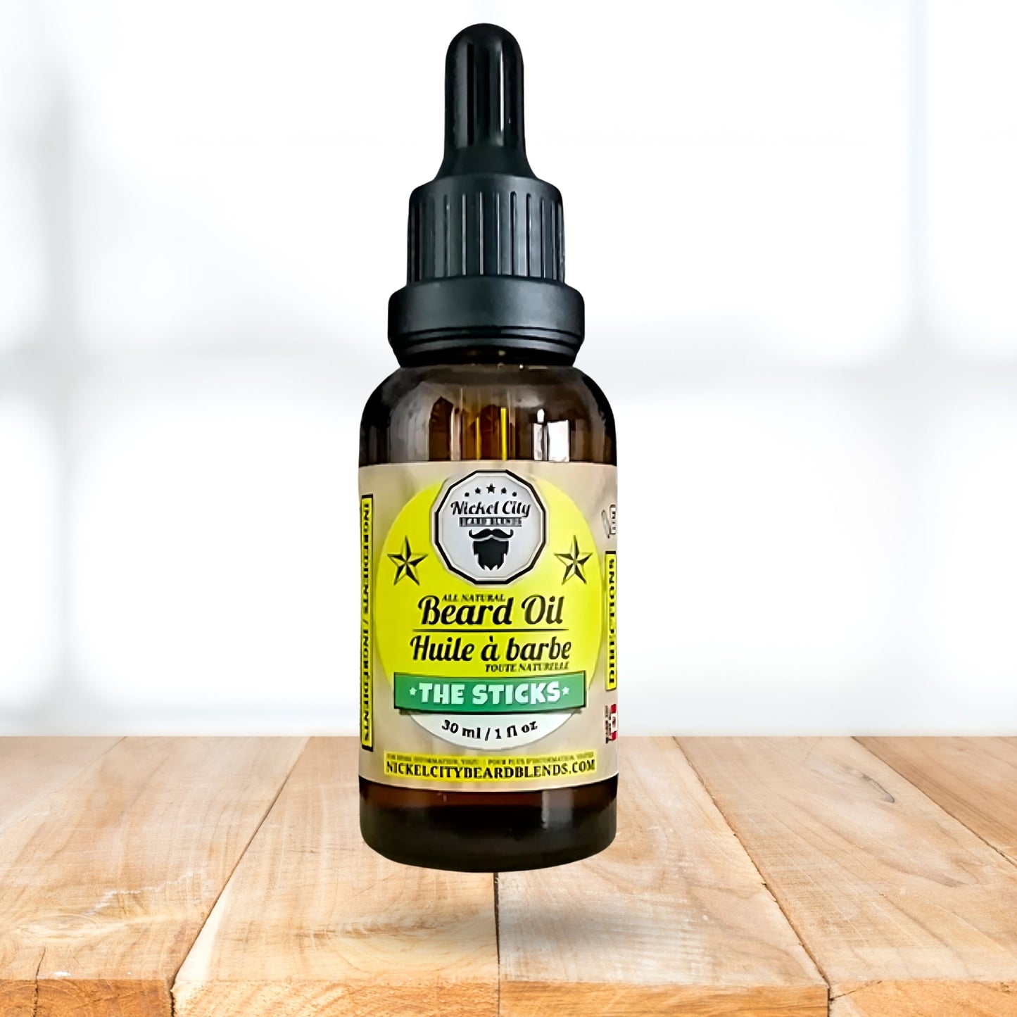 Huile à Barbe The Sticks (30ml) – Cèdre et Agrumes Tropicaux | Huile à Barbe Conditionnante Premium