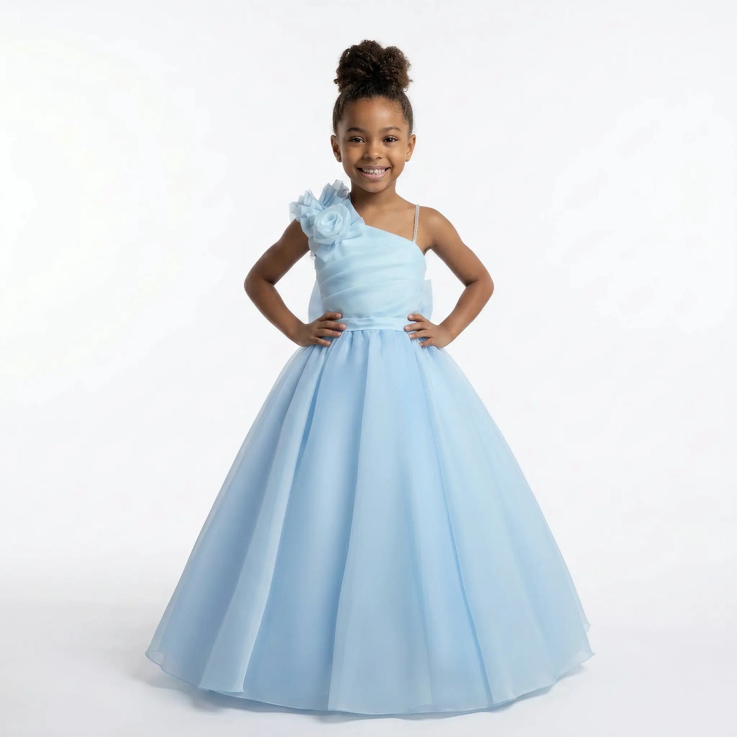 Robe de soirée élégante pour filles Majestic Bloom