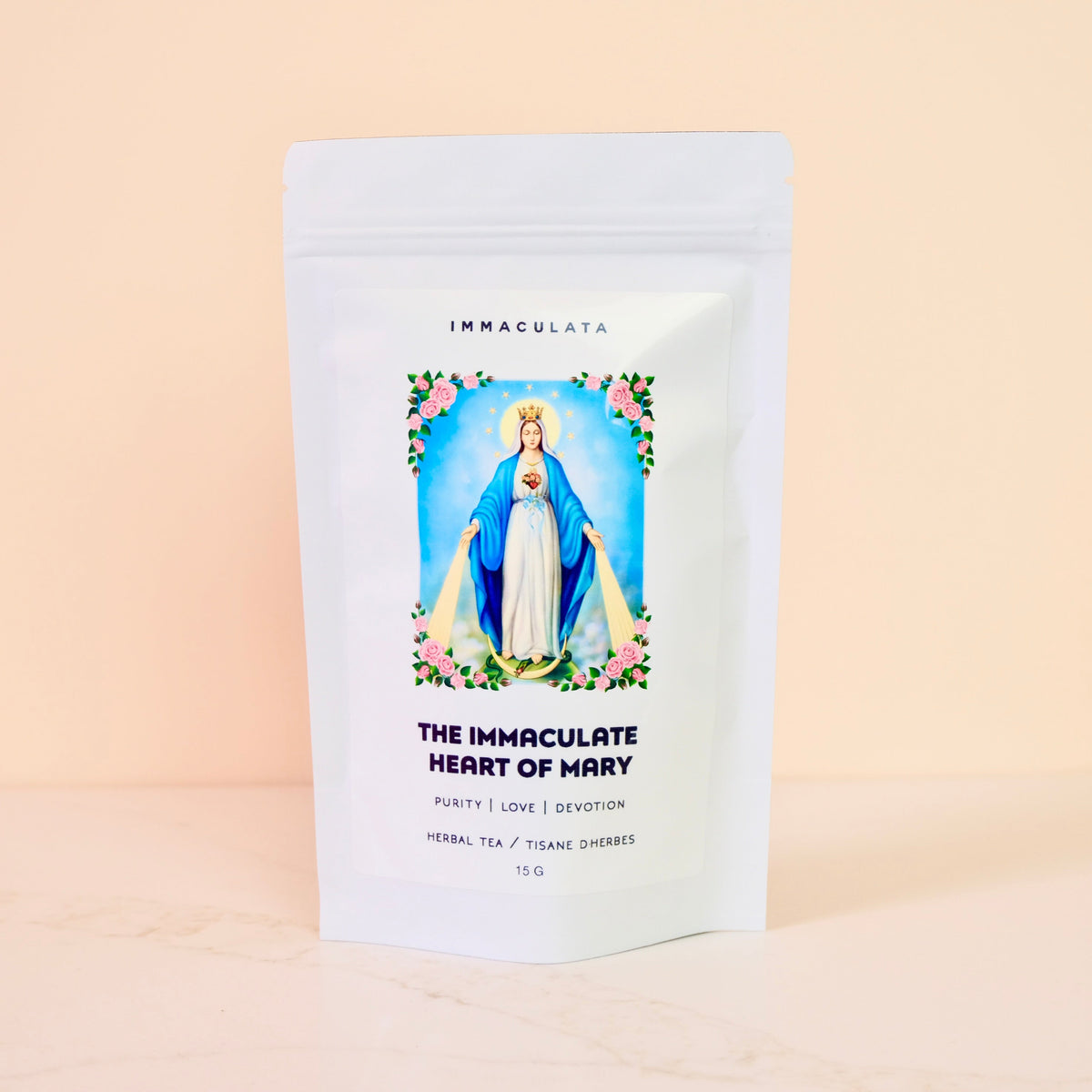 LE CŒUR IMMACULÉ DE MARIE // rose + basilic sacré
