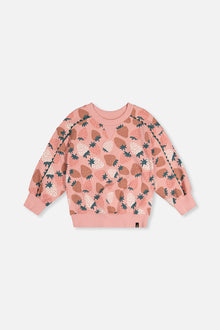 Sweatshirt Pink Strawberry Print
