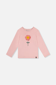 Long Sleeve Organic Cotton T-Shirt Pale Dusty Pink