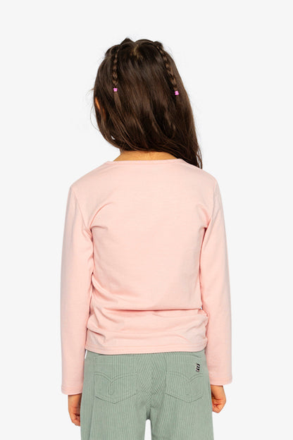 Long Sleeve Organic Cotton T-Shirt Pale Dusty Pink
