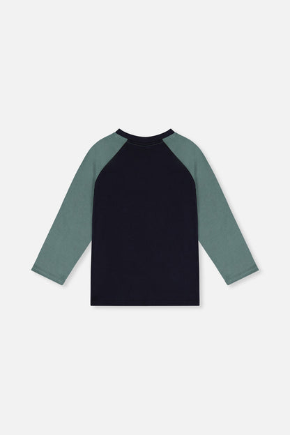 Raglan T-Shirt Dark Blue And Green