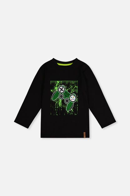 Long Sleeve T-Shirt Black And Green