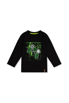 Long Sleeve T-Shirt Black And Green