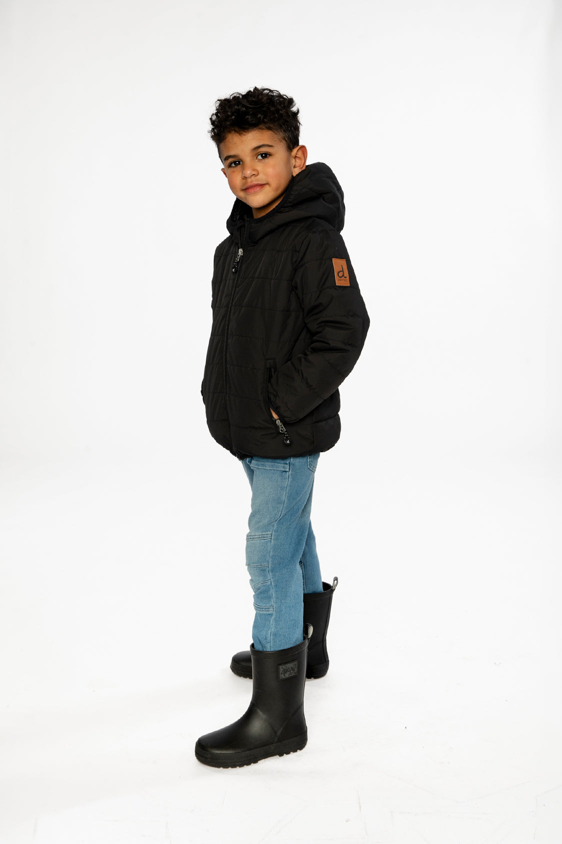 Insulating Quilted Mid-Season Jacket Black