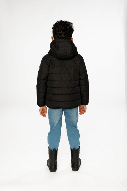 Insulating Quilted Mid-Season Jacket Black