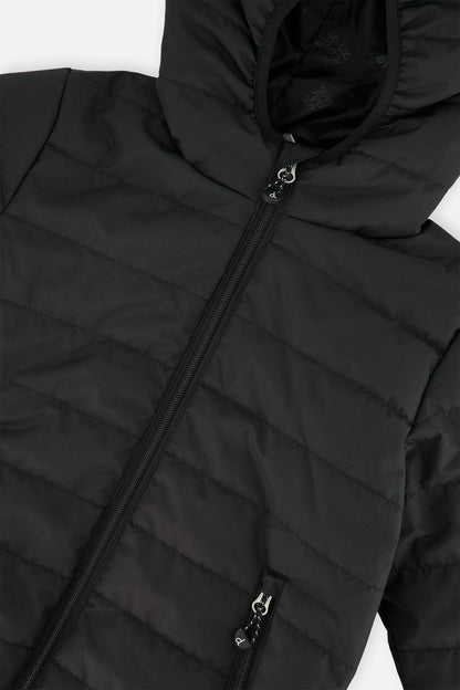 Insulating Quilted Mid-Season Jacket Black